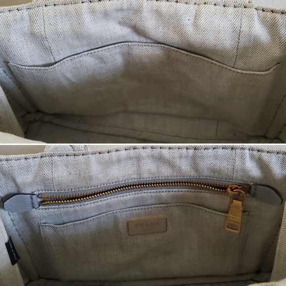 Authentic Prada Canapa Canvas Tote Bag - Picture 8 of 9
